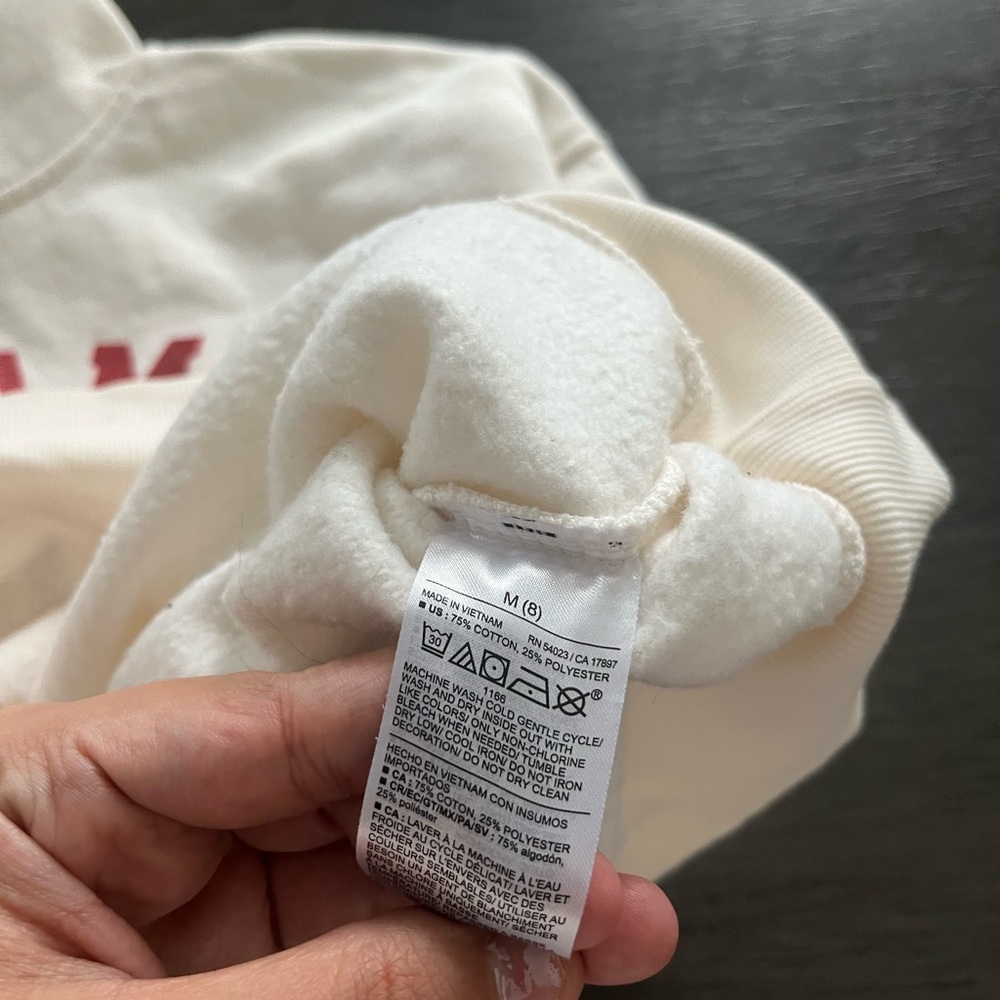 Old Navy Cream Hoodie with Red Print - Picture 6 of 6